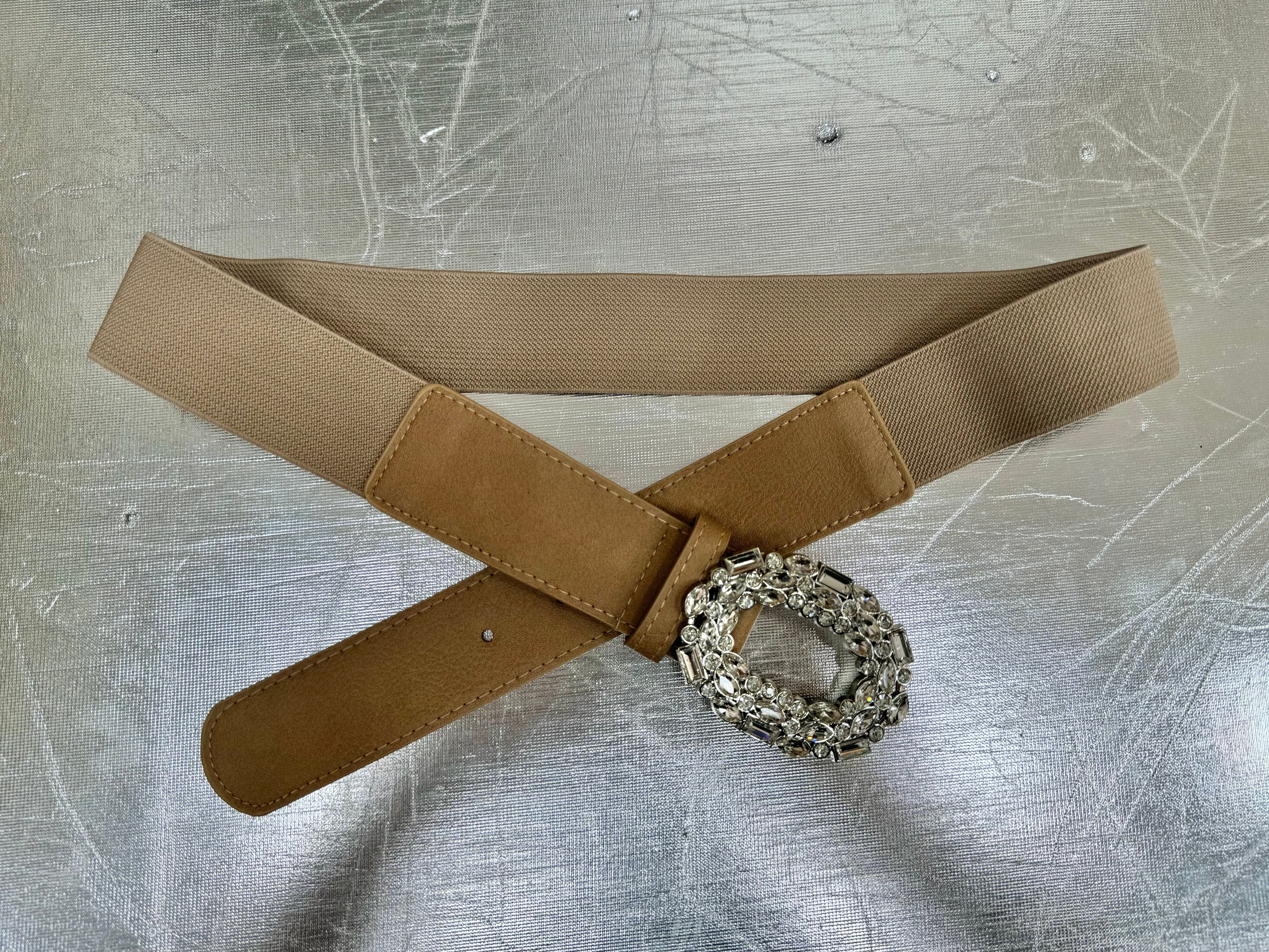 Strækbælte med bling smalt by Krone 1