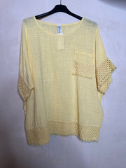 Bluse med net detaljer - ITMAJ25 by G9