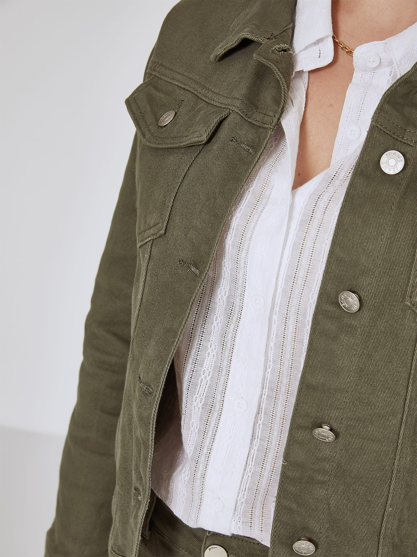 Denimjakke med stræk plus size by G-Smack