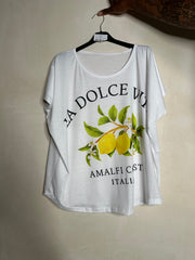 T shirt med citroner la dolce vita
