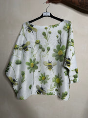 Sommerstrik med bier og blomster by Ohlala