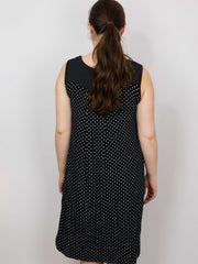 Prikket viskose kjole - Brystmål 130cm - Ingen returret