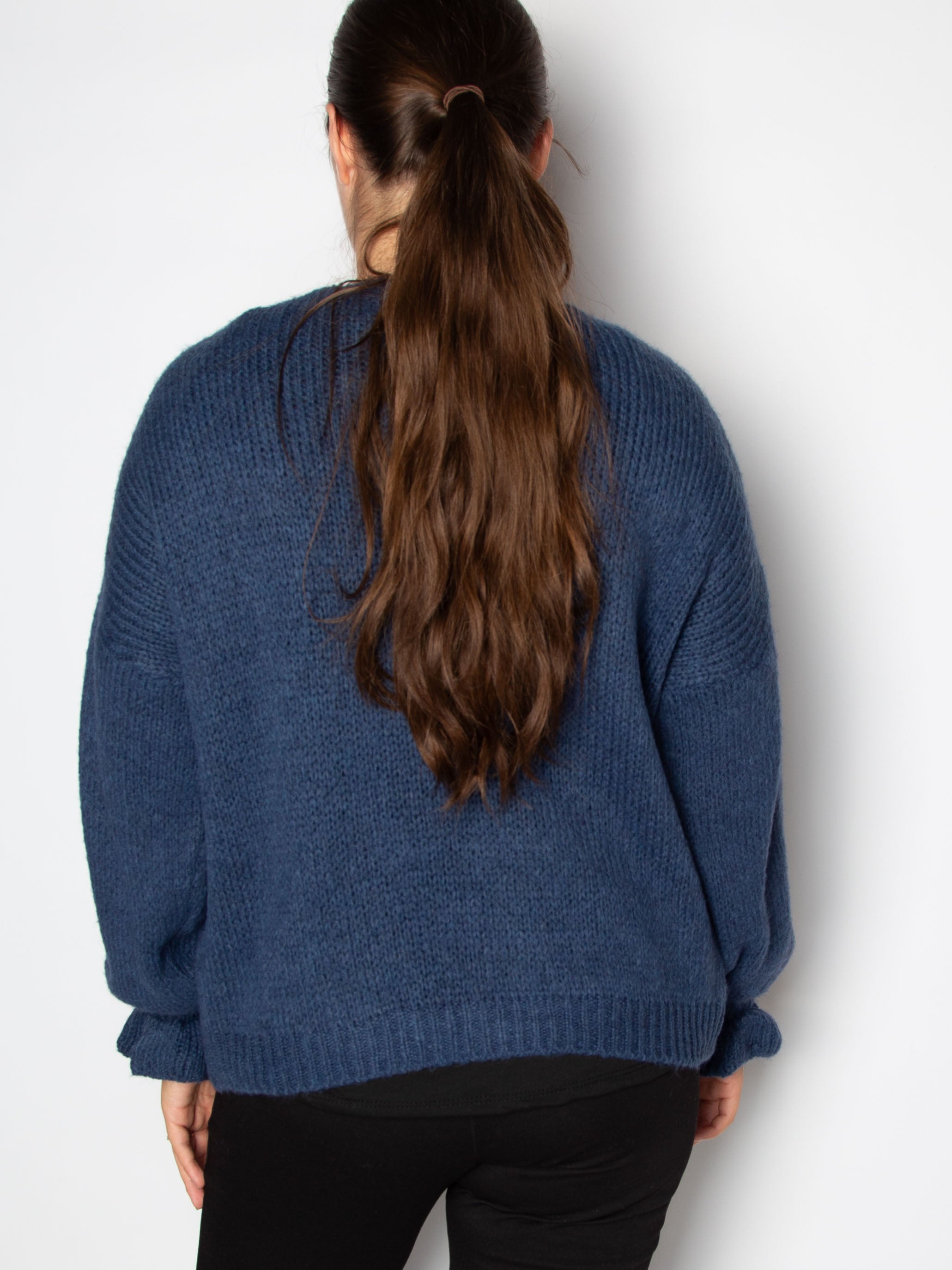 Kort cardigan med flæsekant