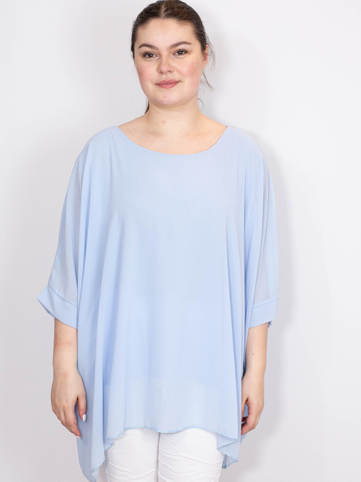 Oversize chiffon bluse - Brystmål 140cm
