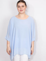 Oversize chiffon bluse - Brystmål 140cm - Ingen returret