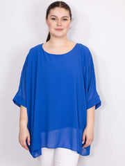 Oversize chiffon bluse - Brystmål 140cm