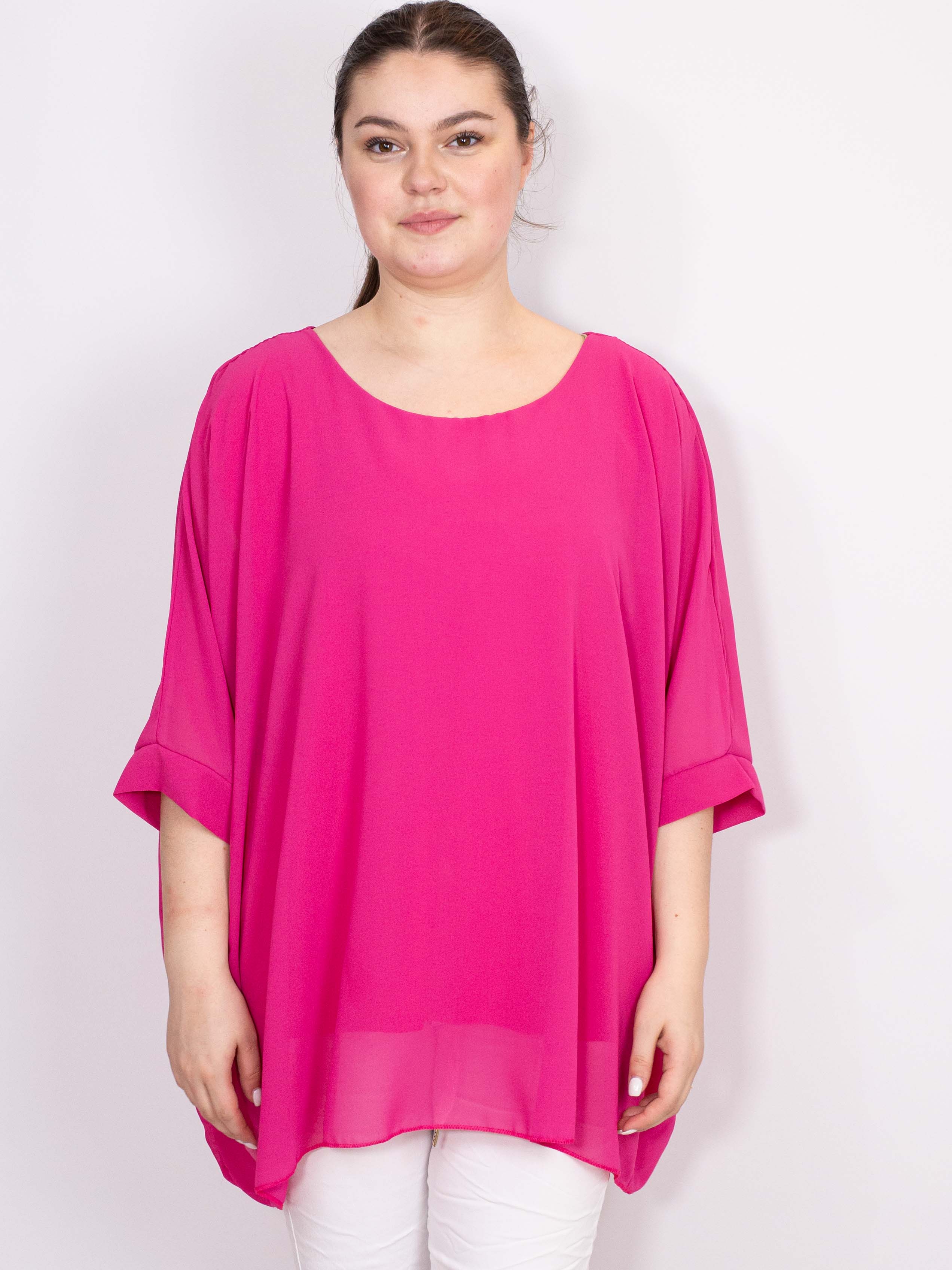 Oversize chiffon bluse - Brystmål 140cm