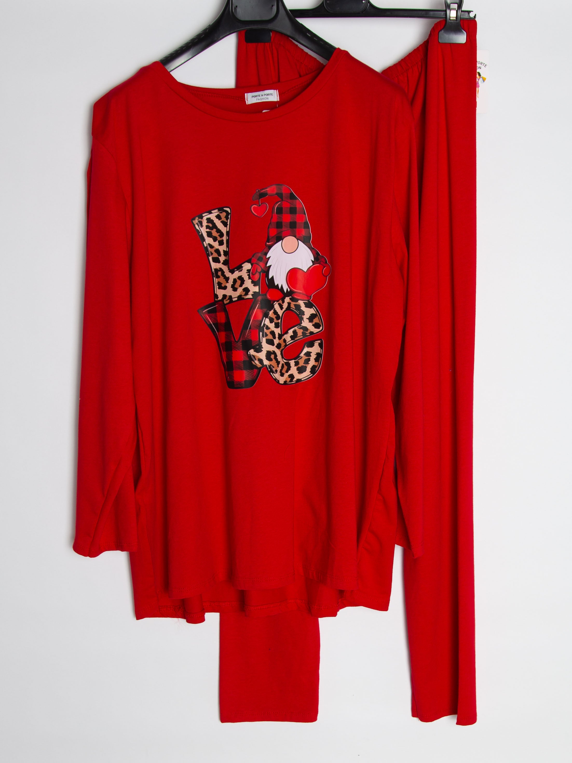 Jule pyjamas sæt love - Brystmål 130cm - Ingen returret