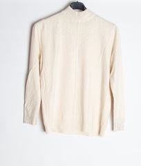 Strikbluse med bling og krave