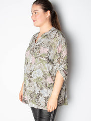 Skjorte med blomster print - ITFEB25