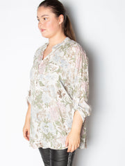 Skjorte med blomster print - ITFEB25