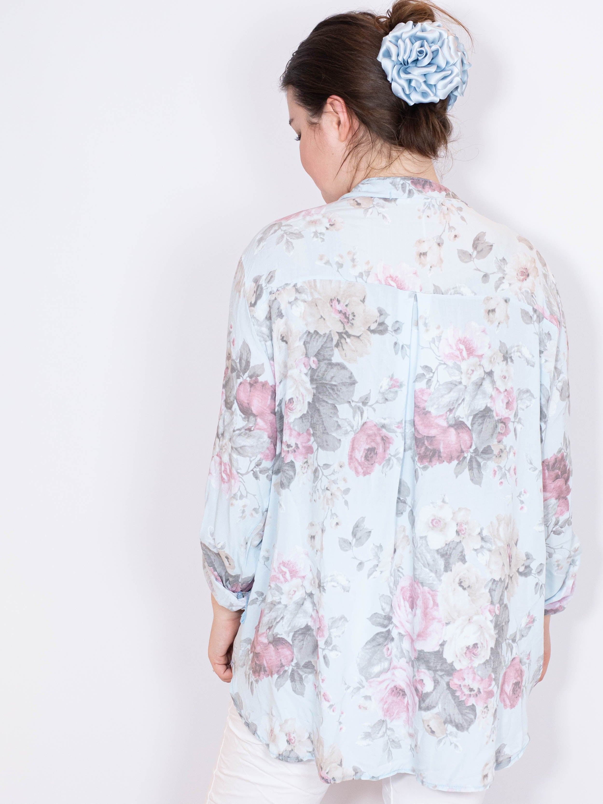 Skjorte med rose print