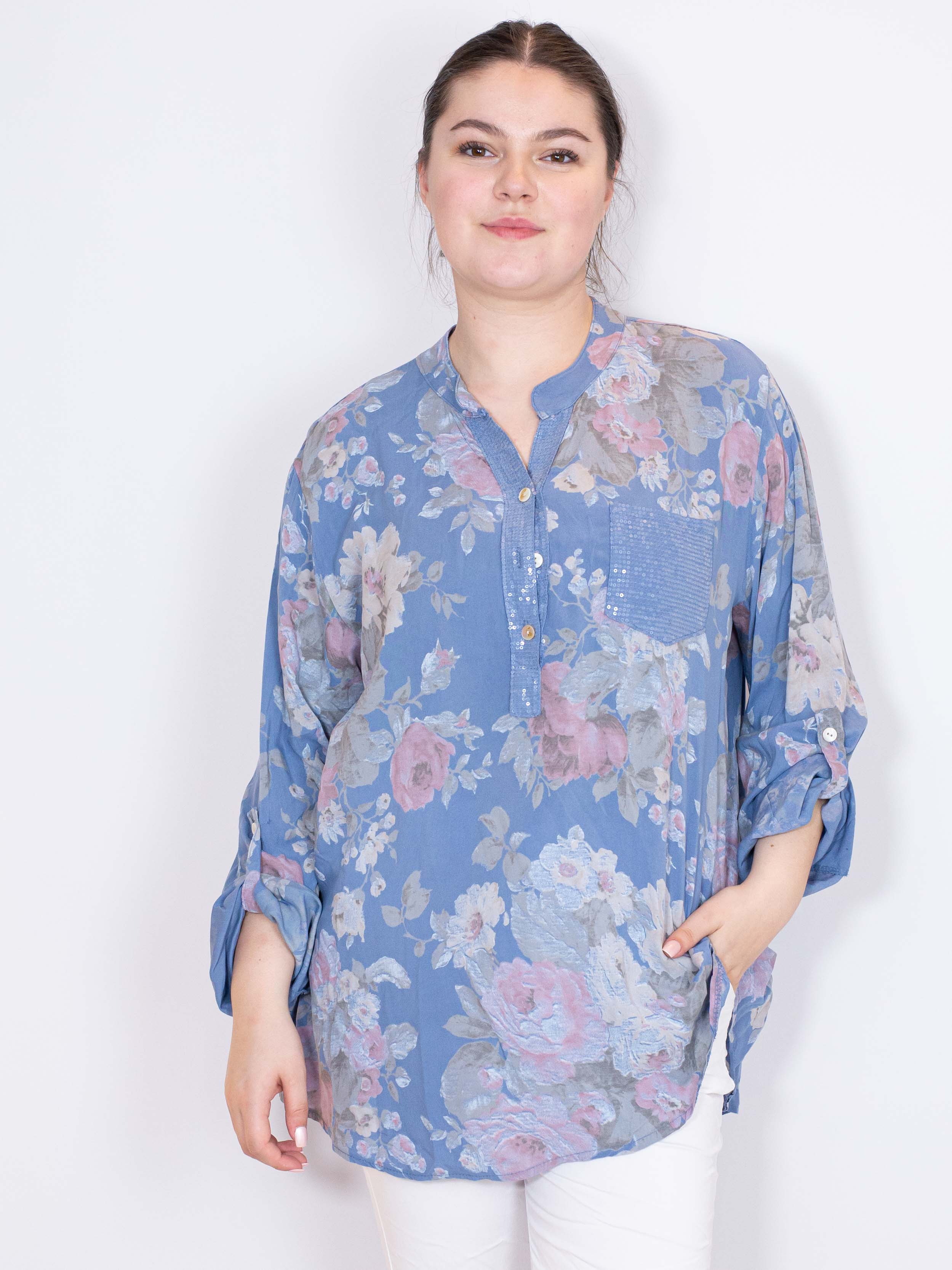 Skjorte med rose print