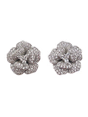 Klips øreringe med blomster bling - ITSEP24