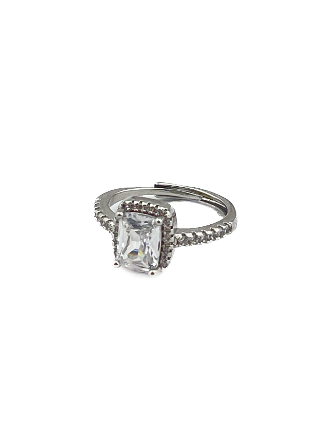 Ring med firkantet bling - Justerbar - ITSEP24
