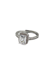 Ring med firkantet bling - Justerbar - ITSEP24