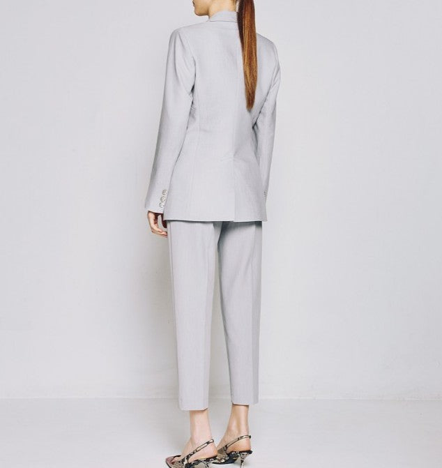 Access Double-breasted blazer with metallic buttons