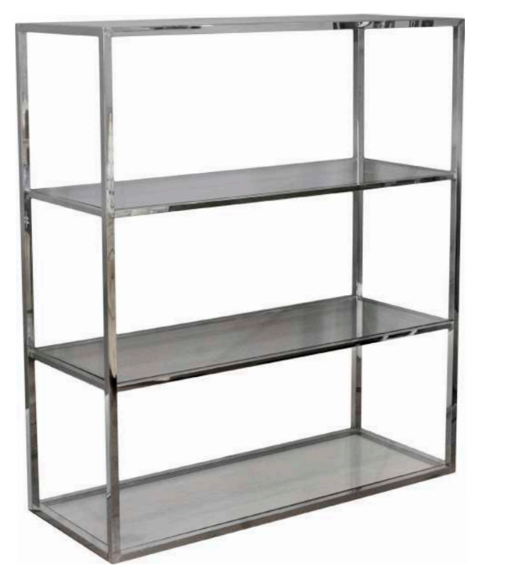 Sølv hylde 99x39x120cm