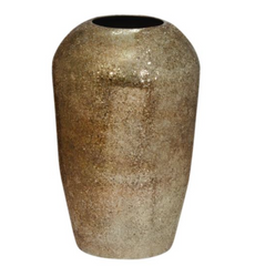 Vase champagneguld mosaik lakeret IR 42x42x68cm
