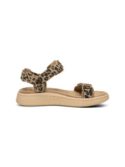 Woden Line Suede Sandal Leopard by Woden