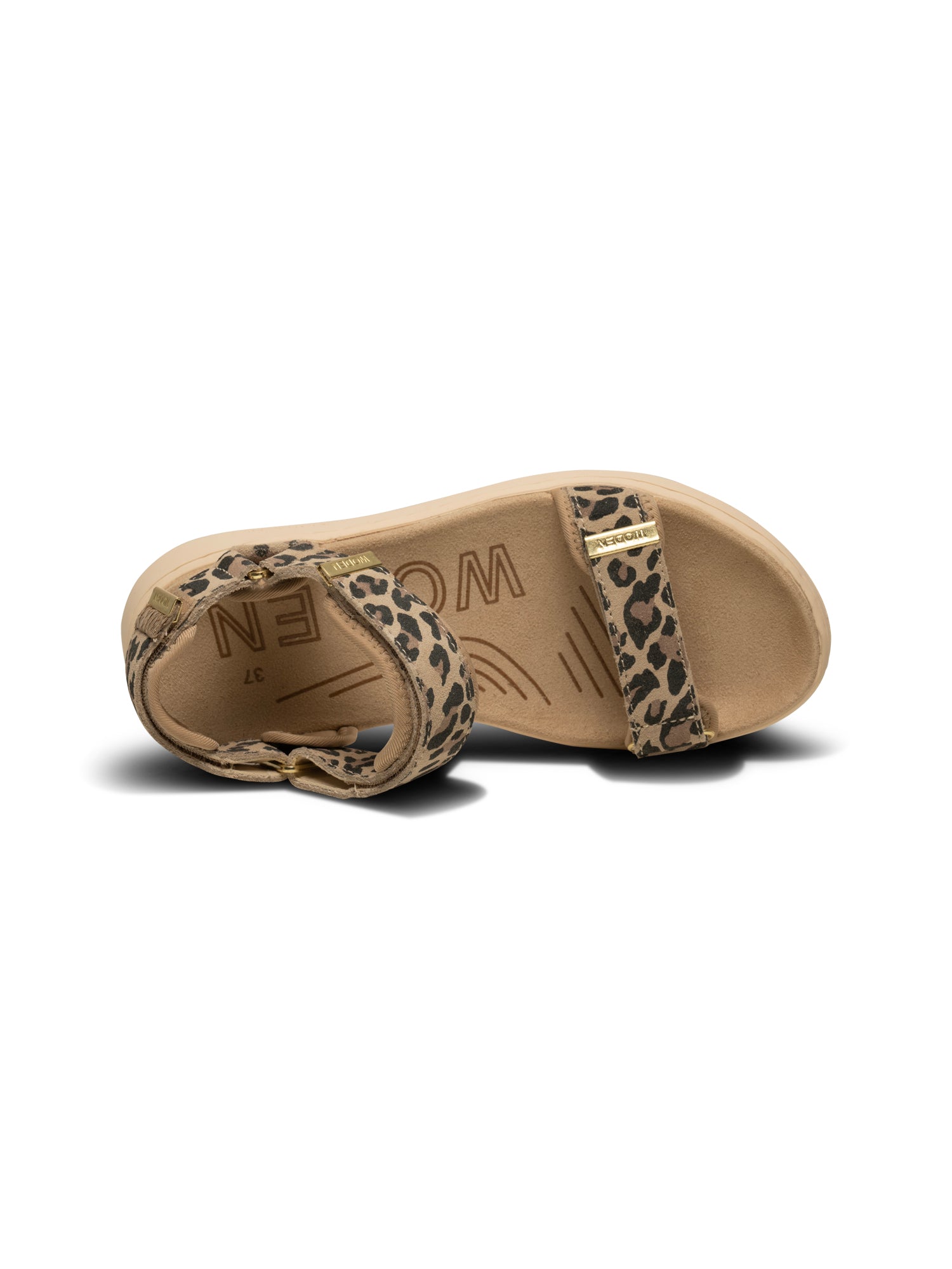 Woden Line Suede Sandal Leopard by Woden