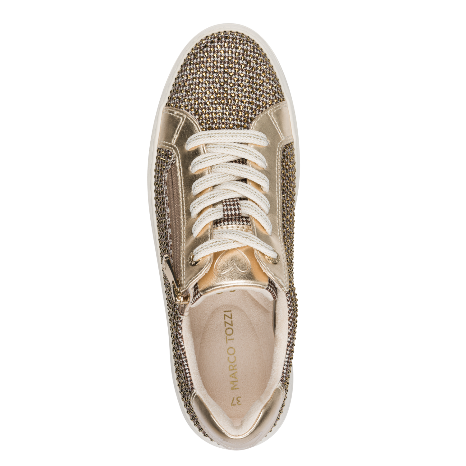 Marco Tozzi Sneakers med bling gold comb