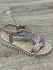 Sandaler med blød bånd bling by Krone 1