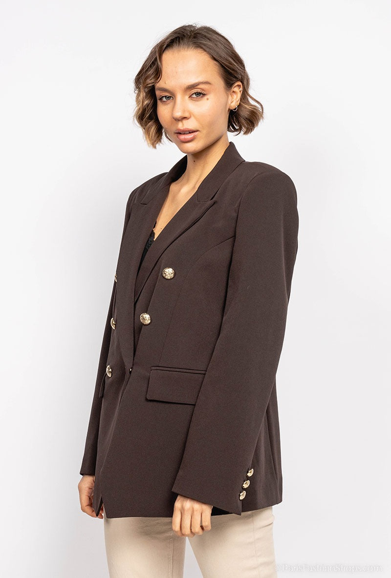 Blazer med guld knapper