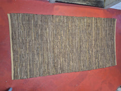 Læder vævet tæppe Chokolade 80x158
