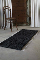 Vævet løber 60x160 cm SORT