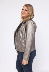 Faux Læder Jakke Metallic