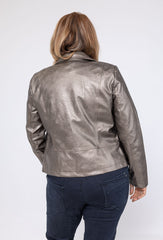 Faux Læder Jakke Metallic