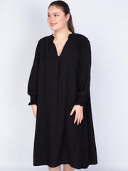Skjortekjole med smock skuldre - Brystmål 130cm