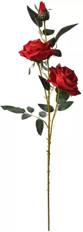 Kunstig blomsterrose 17x13x94 cm