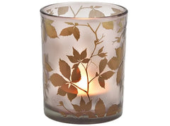 Windlight with brown decoration