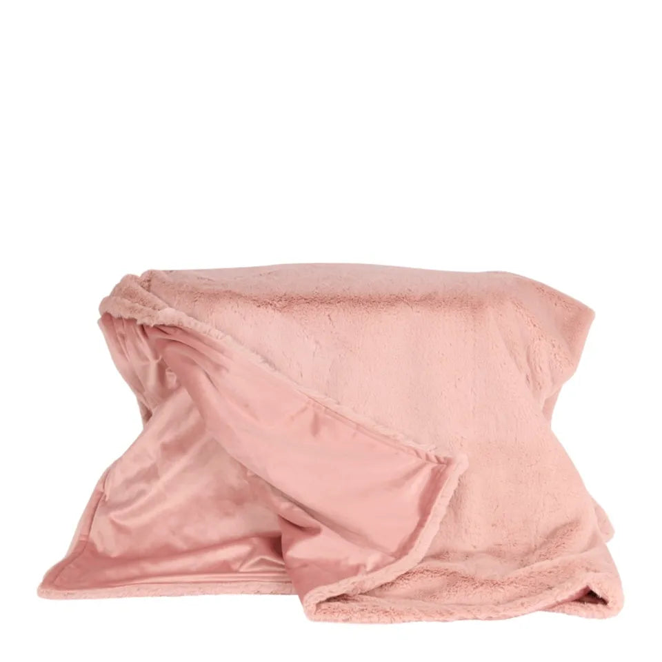Fur plaid pink 140x178 cm.