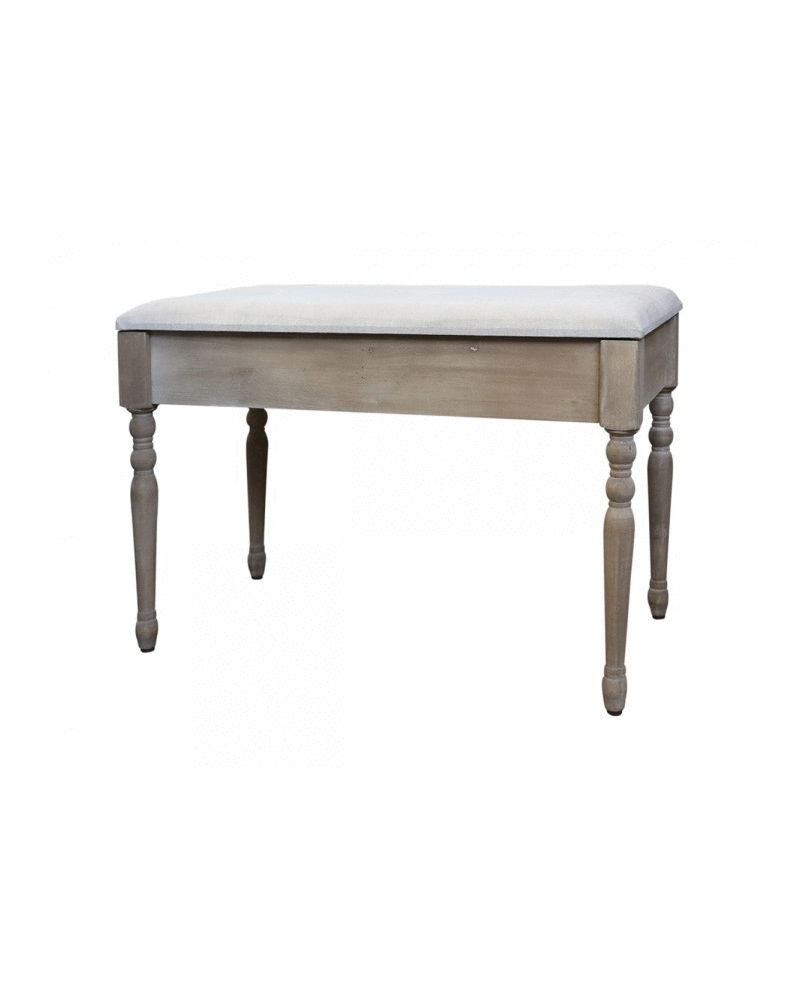 Lunel French Bench with fabric seat