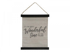 Frame for hanging with text, H29/L24/W1 cm antique black