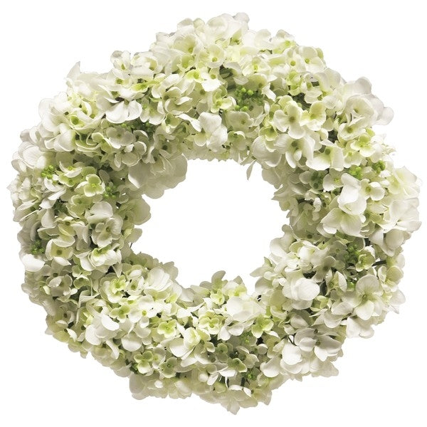 Hortensia krans hvid grøn 40 cm