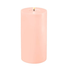 Lys Rosa indendørs Bloklys H20/Ø10 cm