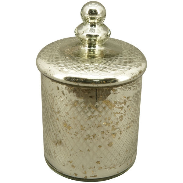 Antique silver jar with lid 13x13x19cm