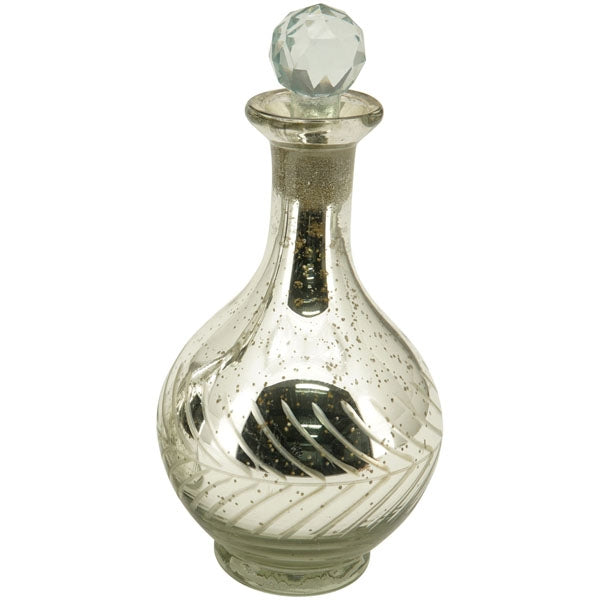Decorative bottle decanter silver 9x9x21.5 cm