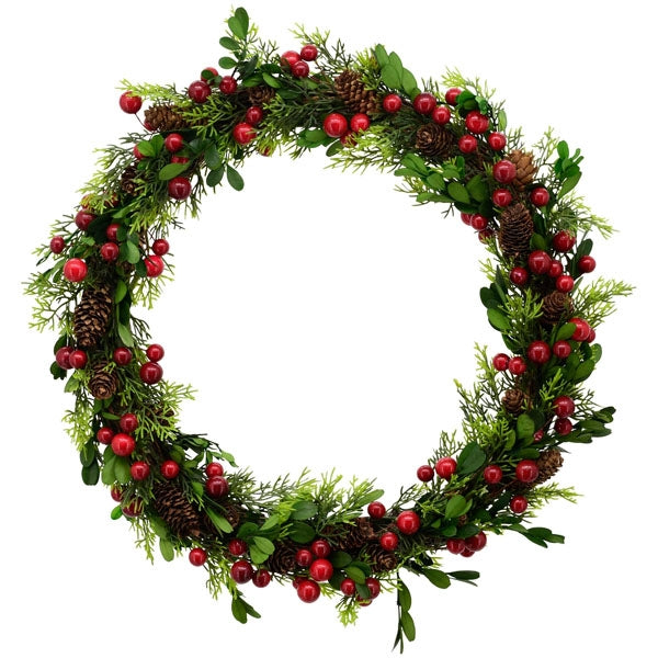 Christmas wreath with berries 39x6x39 cm