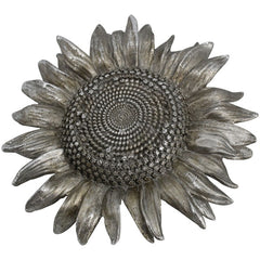 Polyresin sunflower for decoration 14.1x13.7x4 cm
