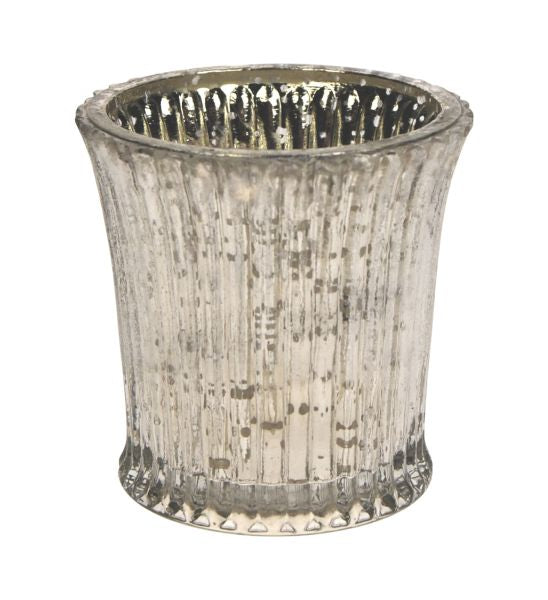 TEALIGHT GLASS CUP 7CM ANTIQUE SILVER