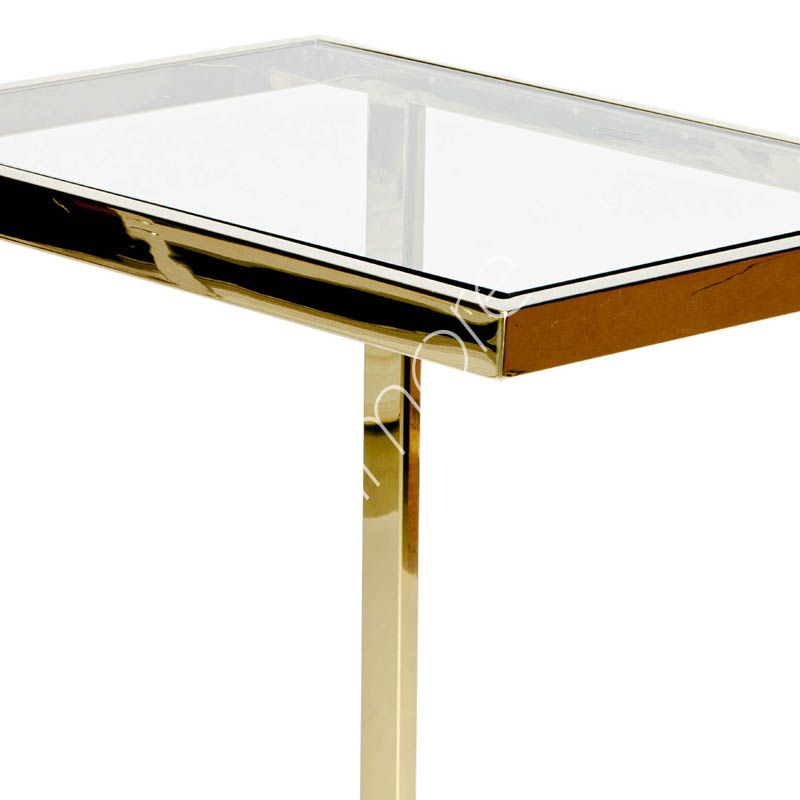 Sidebord i rustfrit stål Guld 48x35x63cm