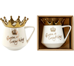 4331 MUG WITH LID”QUEEN" 10x13x11cm dia