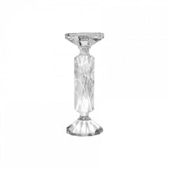 Candle holder clear crystal glass 10x10x24