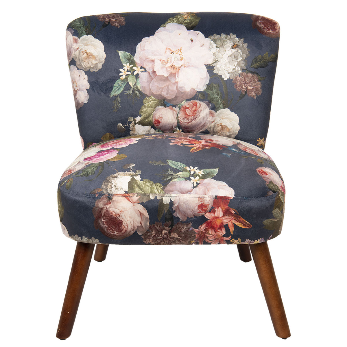 Lille stol med blomster print 51x61x77cm