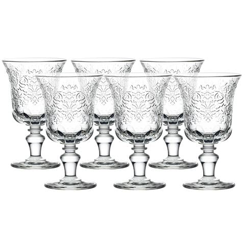 Pokal glas med udskæringer